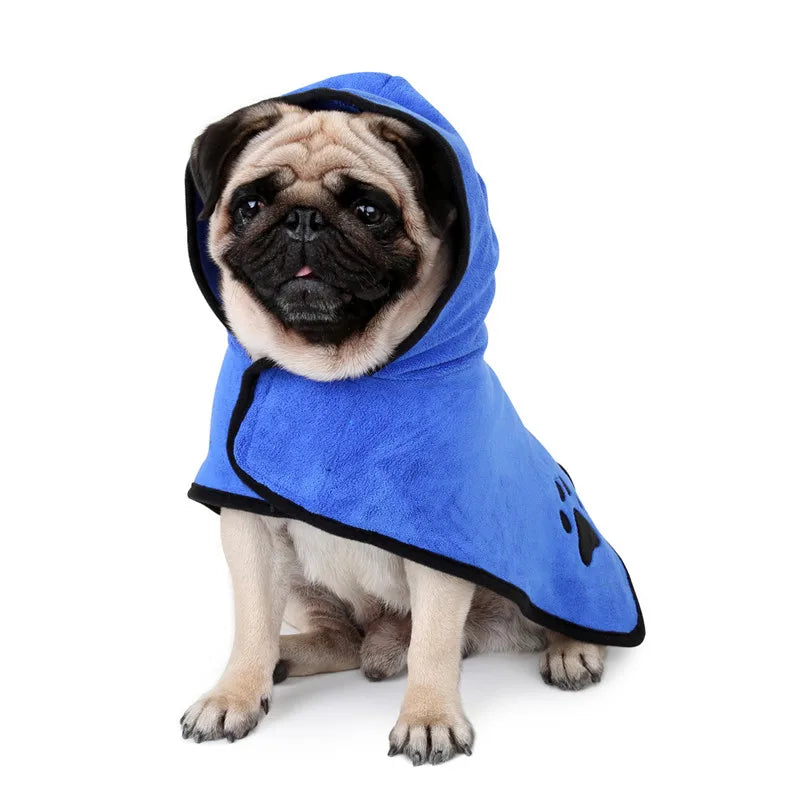 Dog Bathrobe XS-XL Pet Dog Bath Towel for Small Medium Large Dogs 400G Microfiber Super Absorbent Pet Drying Towel