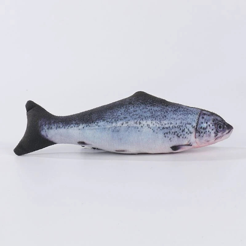 New Design Plush Fish Cat Toy Durable Bite-Resistant Interactive Toy Catnip Stuffed Pet Plaything