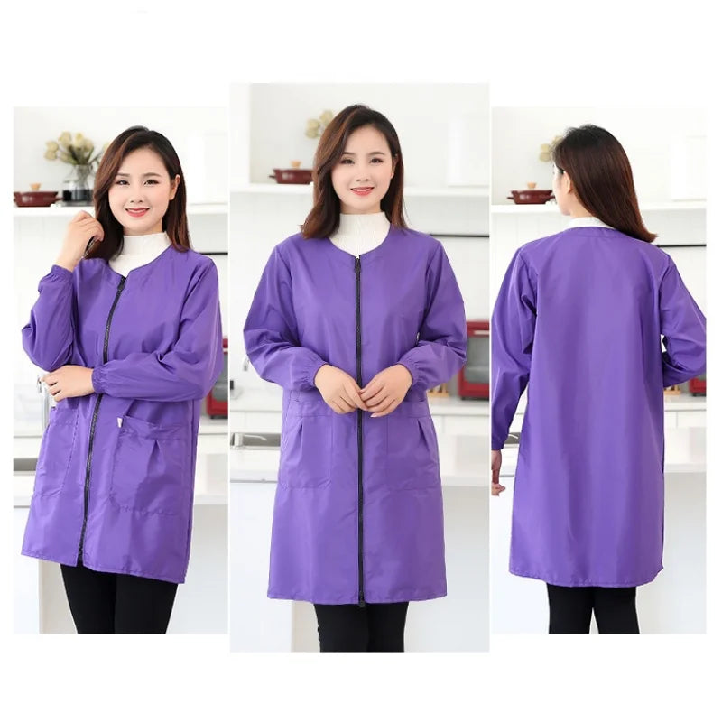 Dog Grooming Uniform Pet Groomer Waterproof Gown Hairdressing Work Clothes Beauty Salon Robe Hairdresser Uniforms Women Y0716