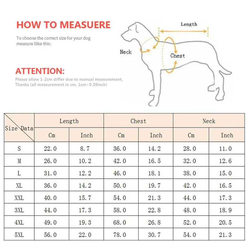New Waterproof Big Dog Vest Jacket Winter Warm Pet Dog Clothes for Small Large Dogs Puppy Pug Coat Dogs Pets Clothing 4XL 5XL