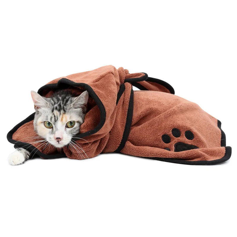 Dog Bathrobe XS-XL Pet Dog Bath Towel for Small Medium Large Dogs 400G Microfiber Super Absorbent Pet Drying Towel