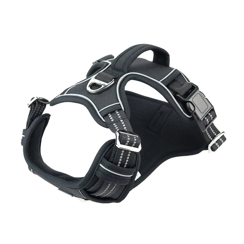 No Pull Dog Harness No Choke Easy Control Handle Reflective Pet Harness 2 Leash Clips Adjustable Soft Padded Dog Vest
