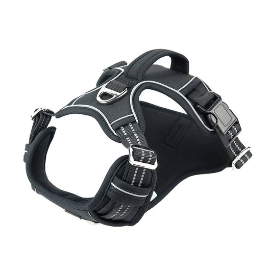 No Pull Dog Harness No Choke Easy Control Handle Reflective Pet Harness 2 Leash Clips Adjustable Soft Padded Dog Vest
