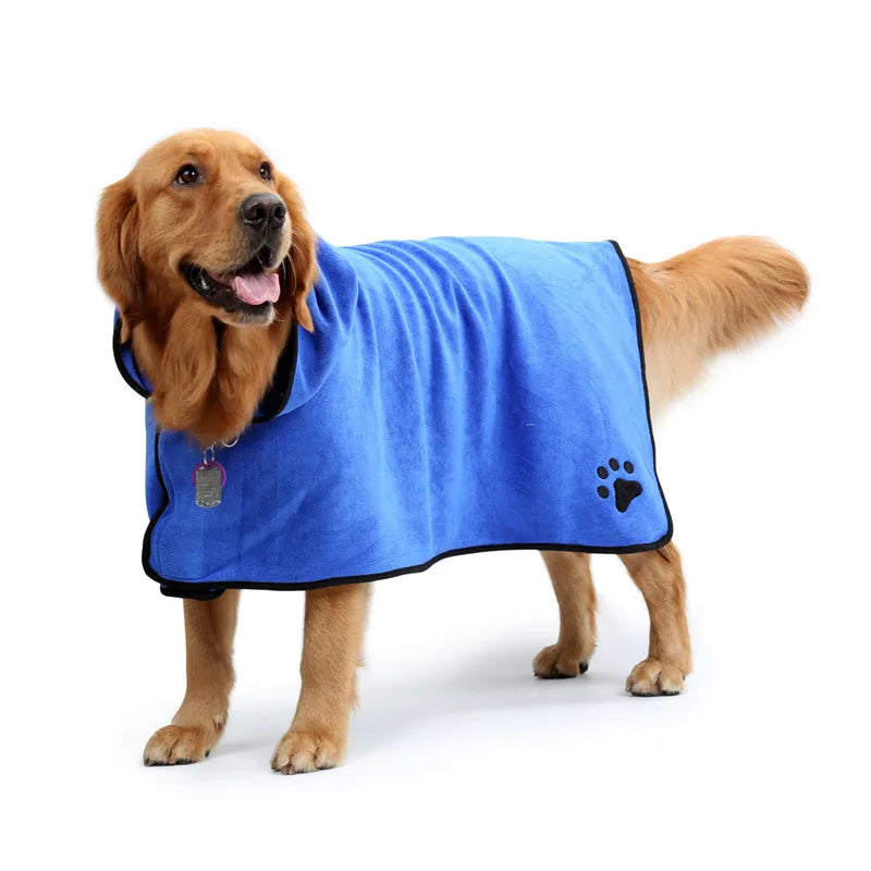 Dog Bathrobe XS-XL Pet Dog Bath Towel for Small Medium Large Dogs 400G Microfiber Super Absorbent Pet Drying Towel